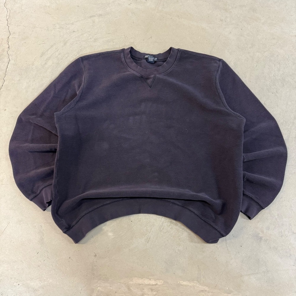 1990s vintage blank navy lands end crewneck sweatshirt